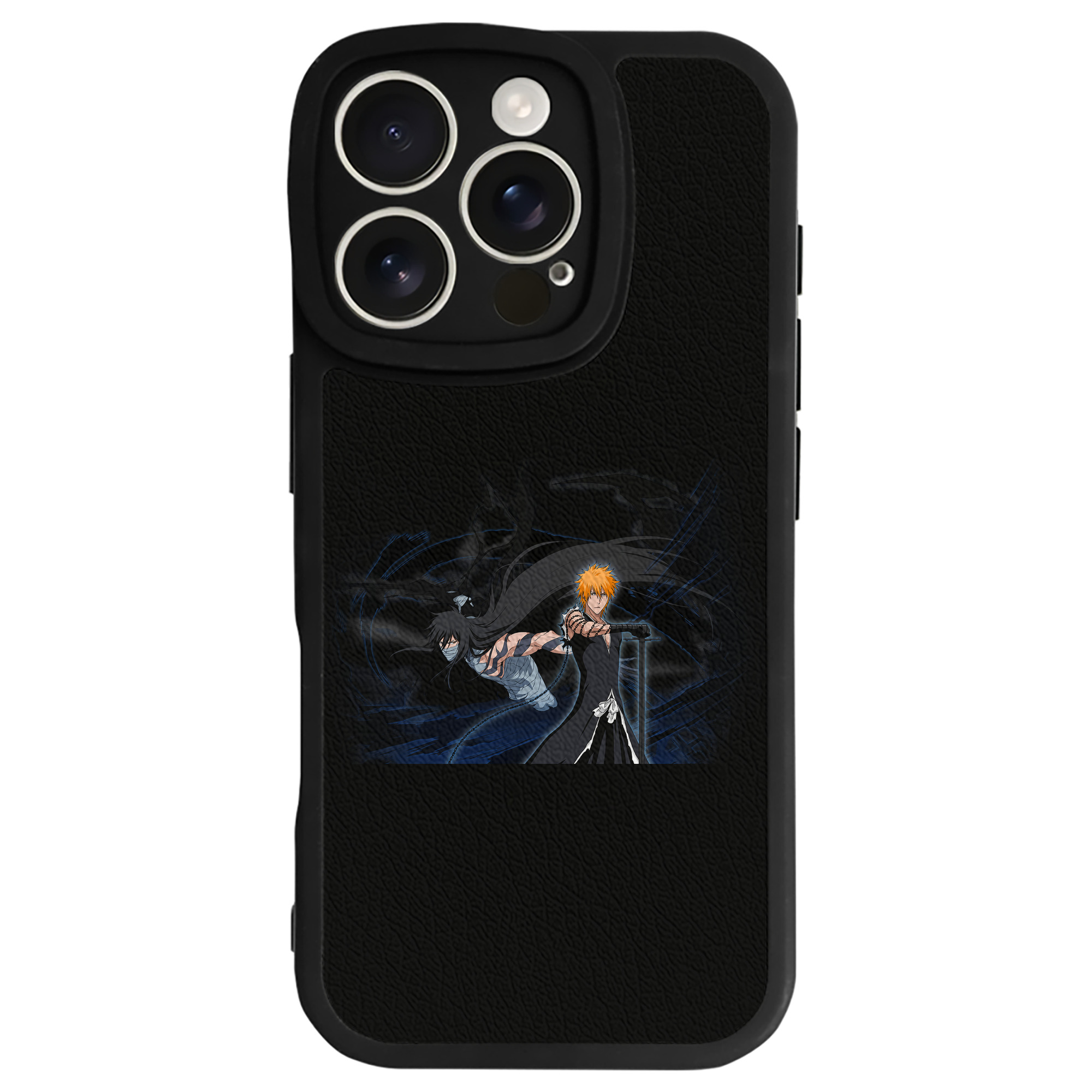 ブリーチ 黒崎一護（くろさき いちご）BLEACH Kurosaki Ichigo 【iPhone 16シリーズ対応】シリコンスマホケース（レザー調） 材質：シリコン